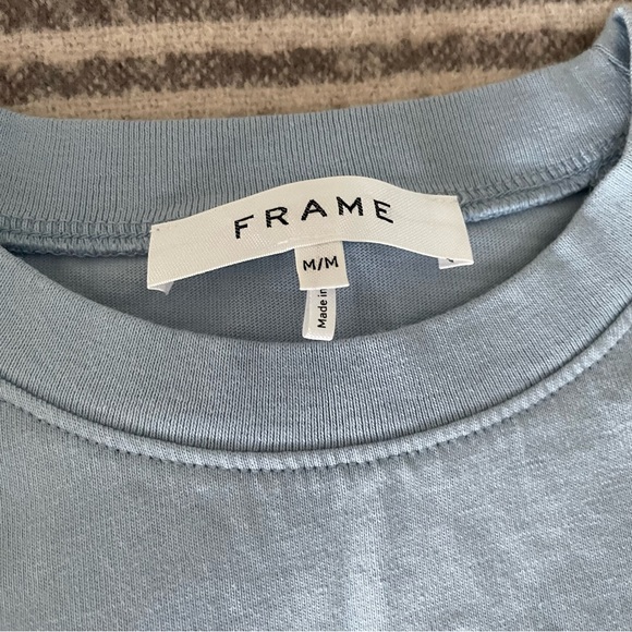 EUC FRAME DENIM BALLOON PUFF SLEVE SHIRT SIZE M - Picture 2 of 2